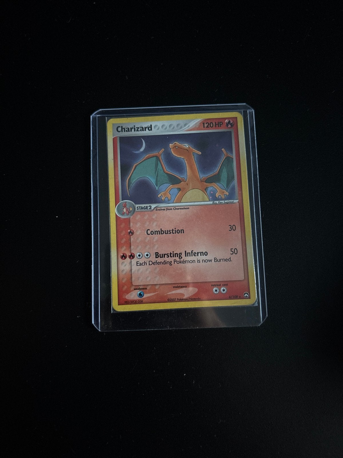 Charizard 6/108 Pokemon Kaart, Ophalen of Verzenden, Gebruikt, Losse kaart, Foil