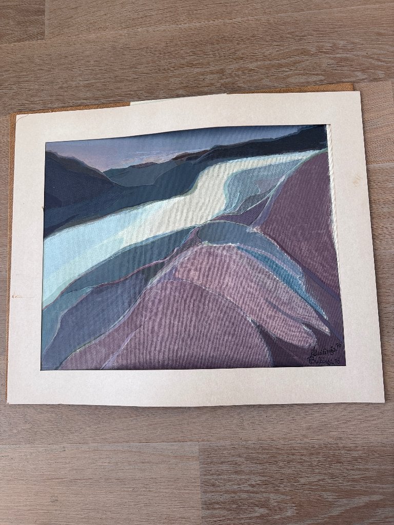 Frans Buitinga “rivier” acryl op canvasette, Antiek en Kunst, Kunst | Schilderijen | Klassiek, Acrylverf, Overige stijlen, Overige ondergronden