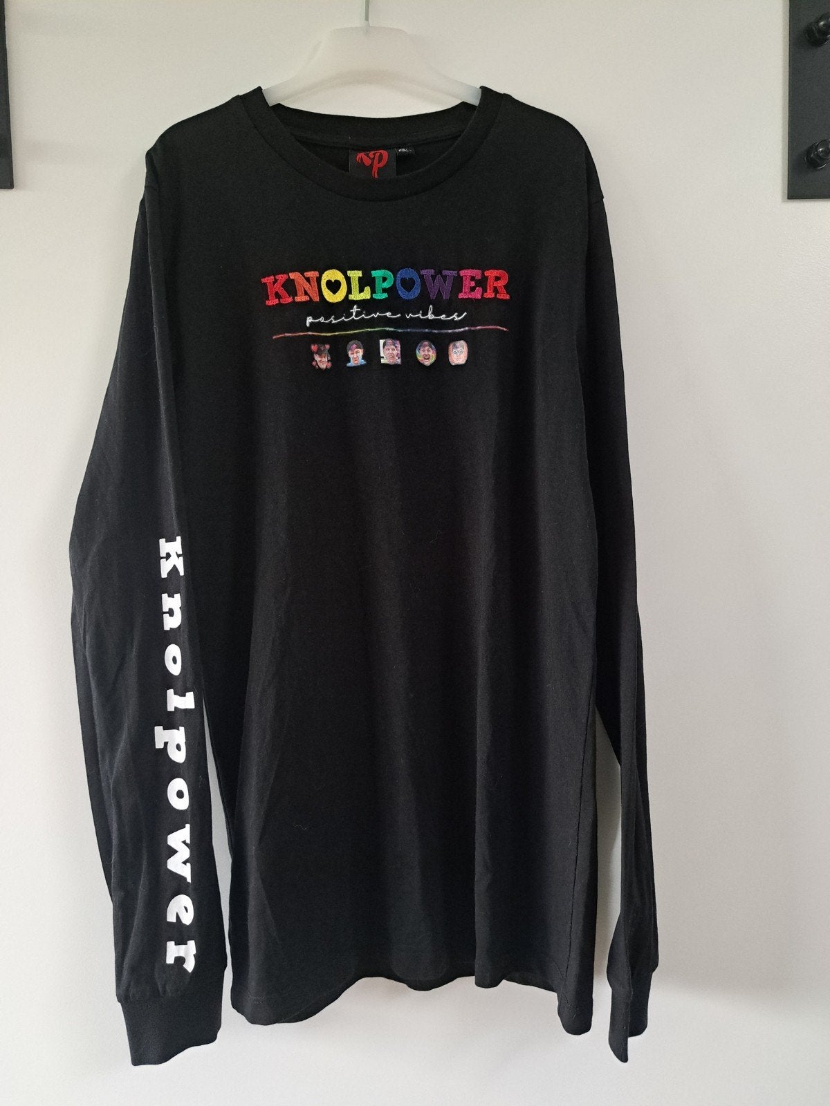 Z.g.a.n. Knolpower longsleeve shirt mt. 158/164 zwart., Kinderen en Baby's, Knolpower, Ophalen of Verzenden, Zo goed als nieuw