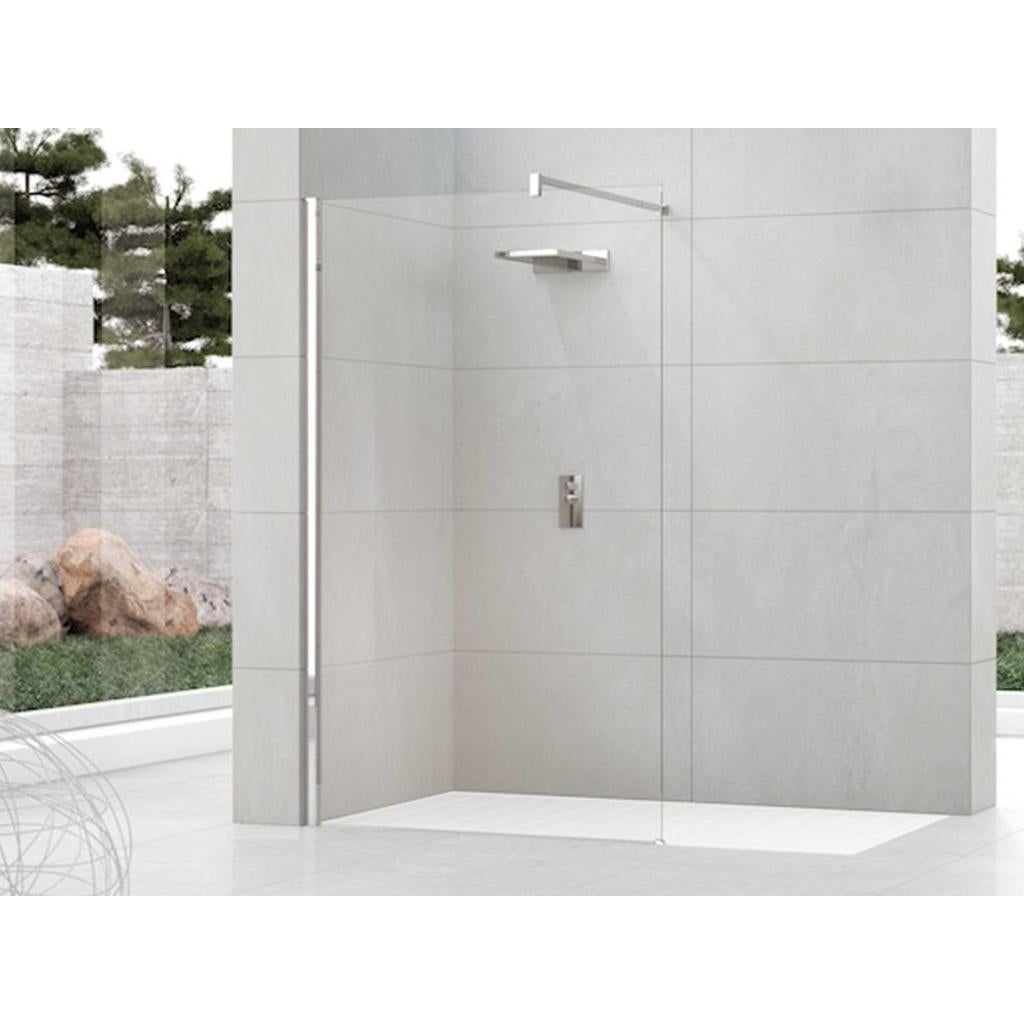 Novellini Kuadra 120  Brushed Red Gold  inloopdouche, Ophalen, Nieuw, Glas, Douche
