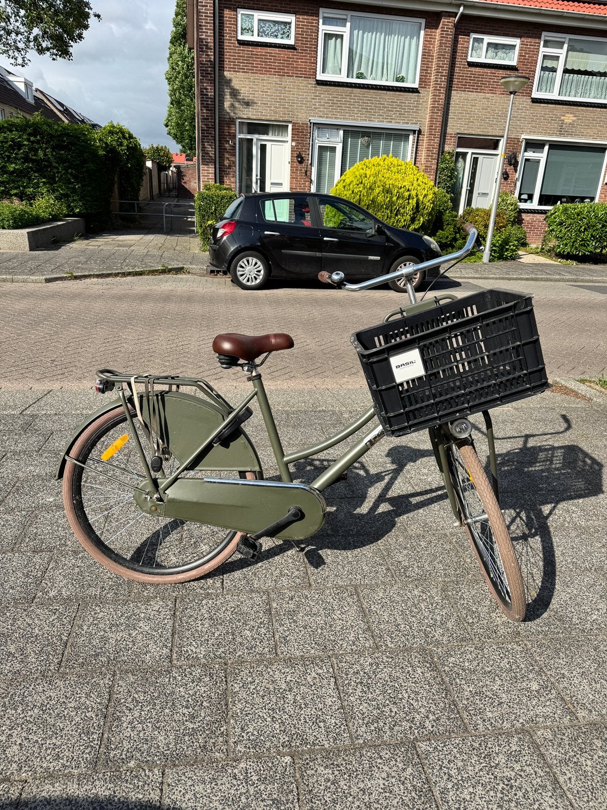 Popal groene fiets, Gebruikt, Velgrem, Handrem, Ophalen