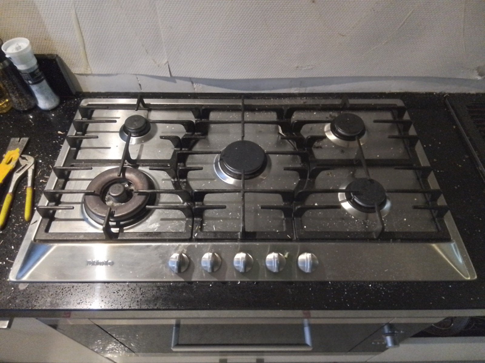 Miele inbouwkookplaat 88x51 cm - Gebruikt, Witgoed en Apparatuur, Kookplaten, Ophalen, Gebruikt, Inbouw, Gas