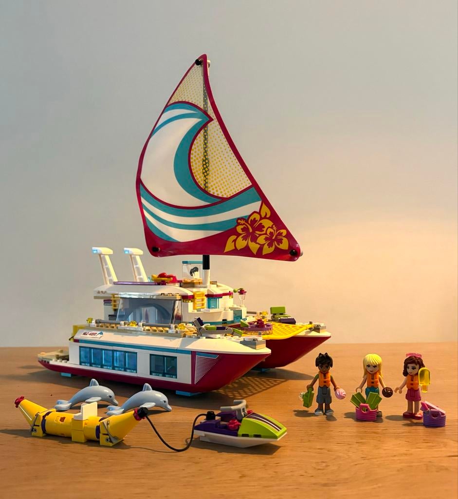 Lego Freinds Sunshine Catamaran 41317, Ophalen of Verzenden, Zo goed als nieuw, Complete set, Lego