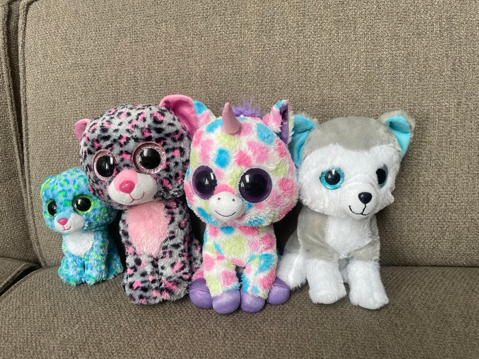 Ty Beanie Boos Glitterogen Knuffels - Diverse Dieren, Eenhoorn, Ophalen of Verzenden, Middelgroot (20 tot 80 cm), Meerkleurig