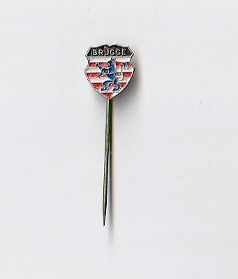 volmetaal speld met het wapen van Brugge, Ophalen of Verzenden, Overige onderwerpen, Speldje of Pin
