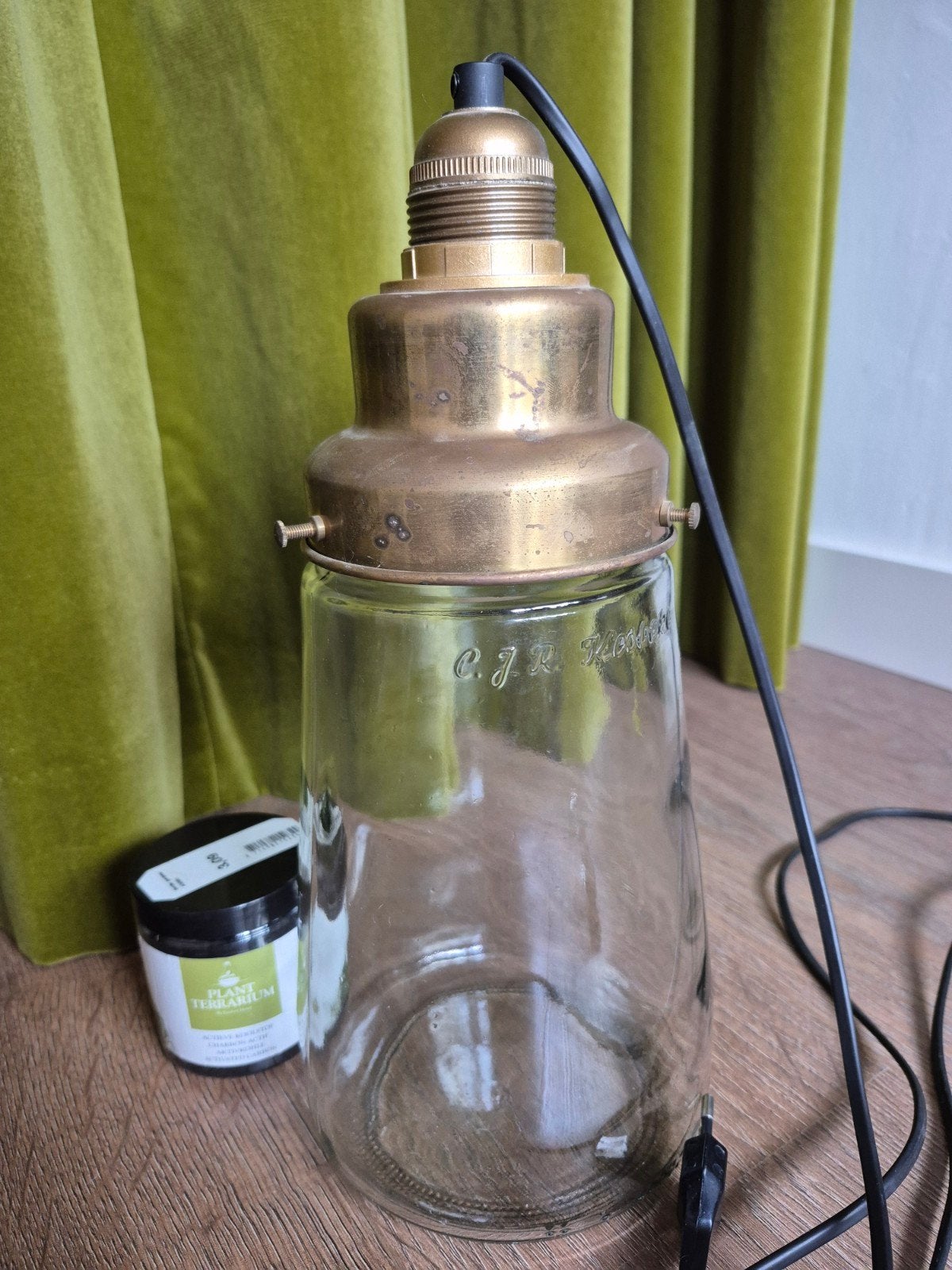 Plant terrarium lamp + koolstof, Huis en Inrichting, Ophalen, Zo goed als nieuw, Glas