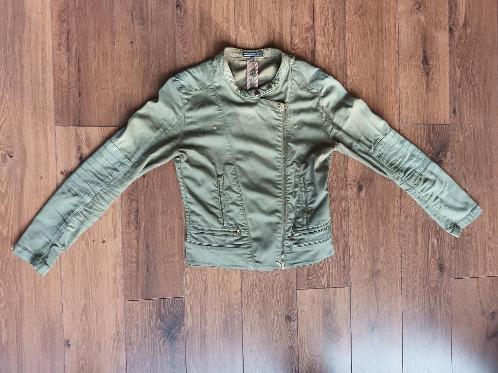 Legergroen jasje jack Tommy Hilfiger maat 8 36 S leger groen, Ophalen of Verzenden, Jasje, Maat 36 (S), Gedragen