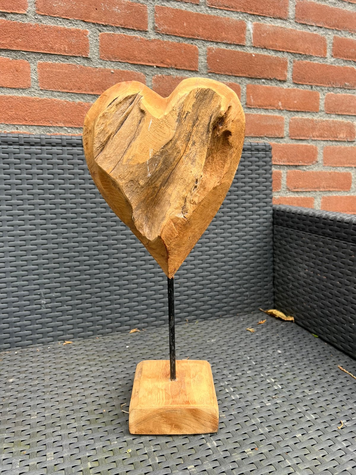 Decoratie “hart”, Ophalen, Zo goed als nieuw, Hout, Brocante