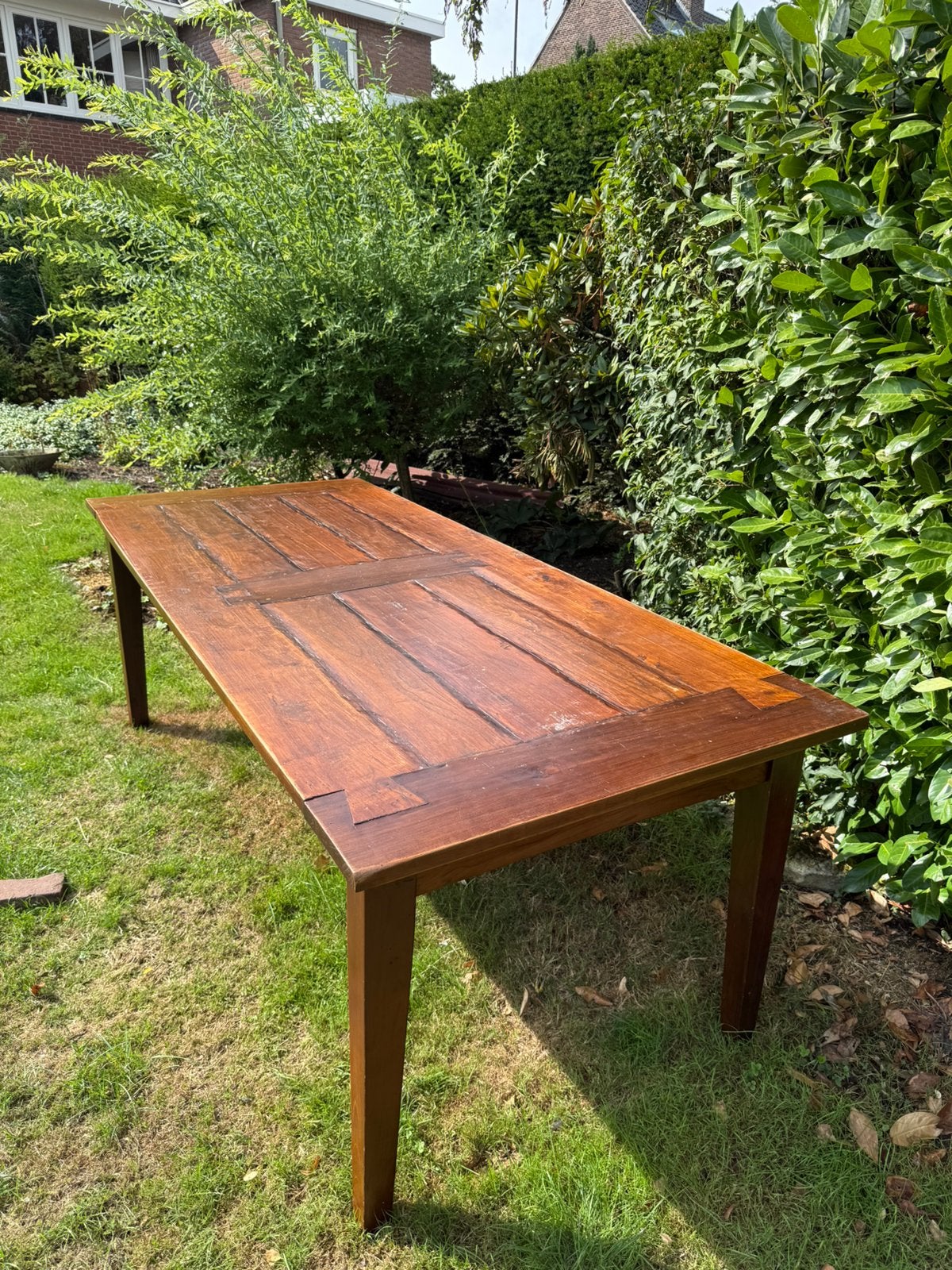 Mooie oude eettafel met laden., Gebruikt, 200 cm of meer, Vijf personen of meer, Rechthoekig