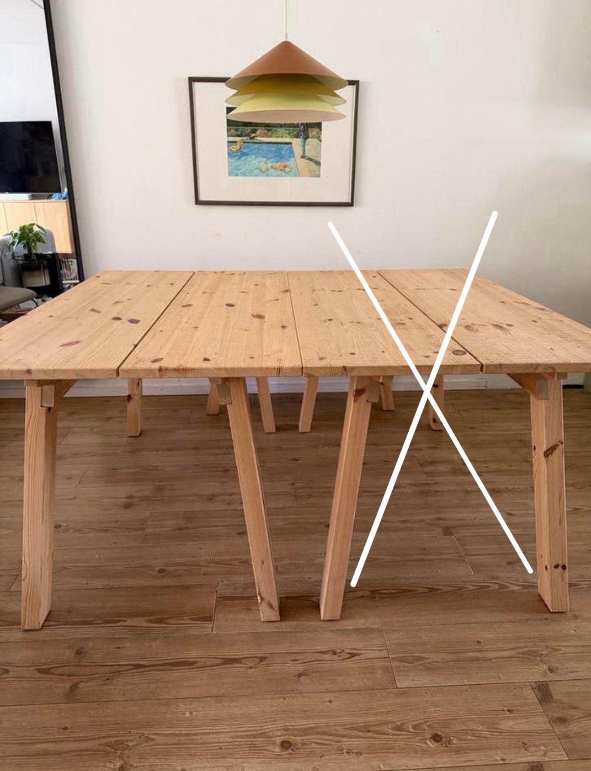 1x IKEA Industriell eettafel - Piet Hein Eek, Ophalen, 50 tot 100 cm, Zo goed als nieuw, Vijf personen of meer