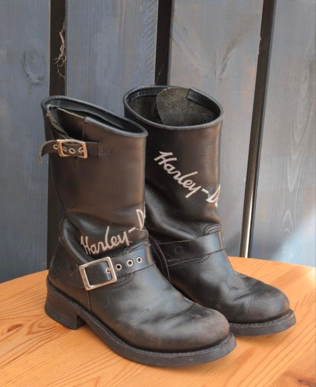 Harley Davidson leren (motor)laarzen - Maat 37, Harley Davidson, Zwart, Lage of Enkellaarzen, Ophalen of Verzenden