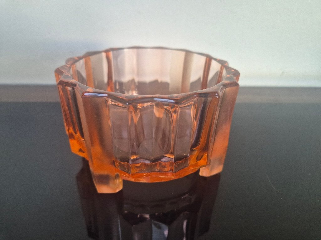 bonbonschaaltje Art Deco, ca 1930, Rosaline pink, persglas, Antiek en Kunst, Ophalen of Verzenden