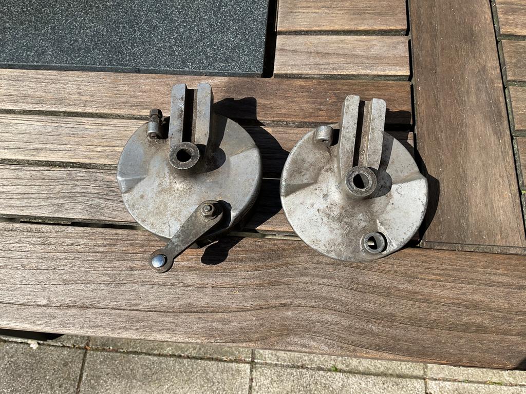 Ankerplaten, 1 compleet voor Italiaanse bromfiets, Ophalen of Verzenden, Gebruikt, Overige typen, Overige merken