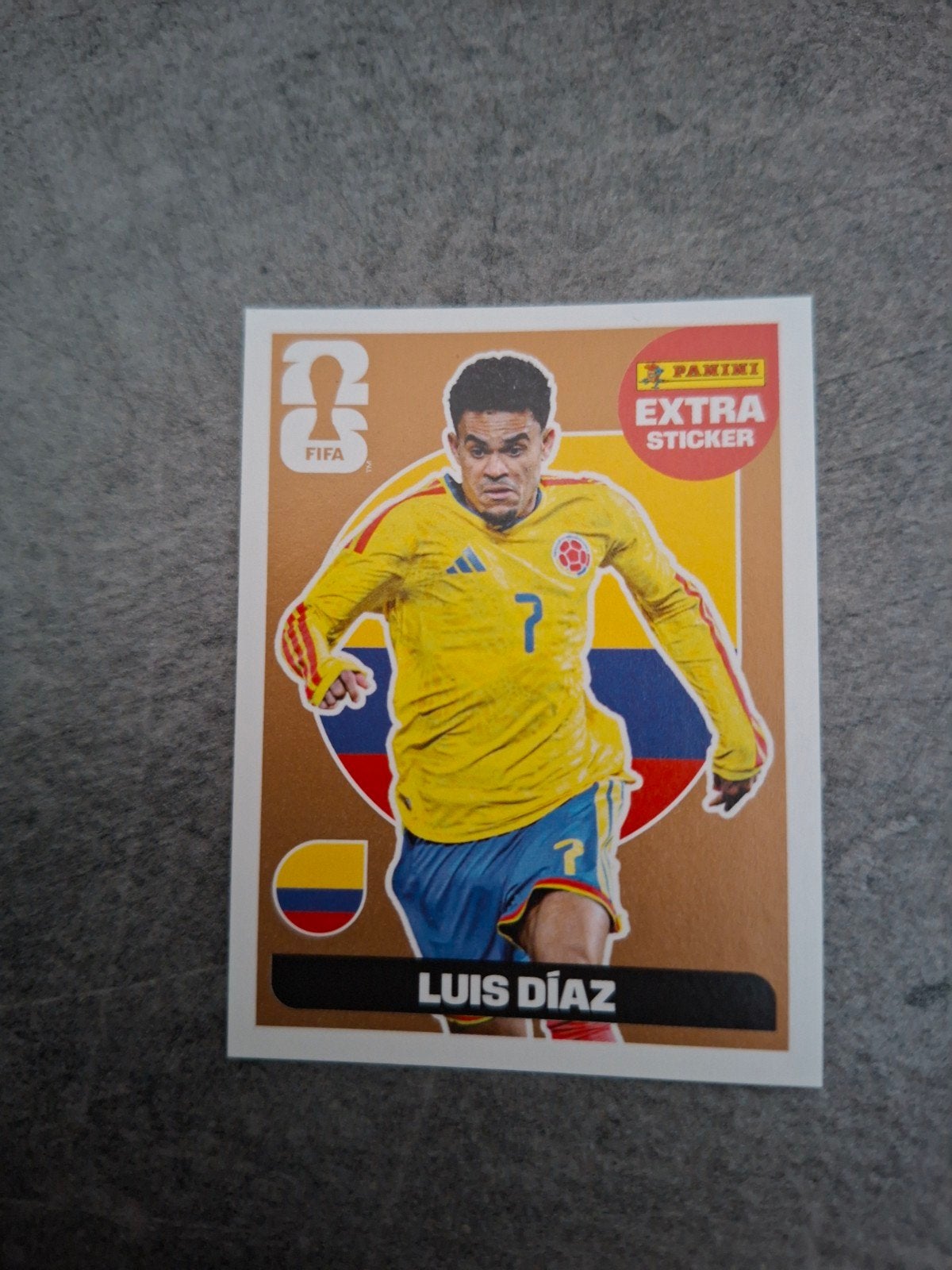 Panini Extra sticker WK 2026 USA. Luis Diaz Colombia., Verzenden, Zo goed als nieuw, Sticker