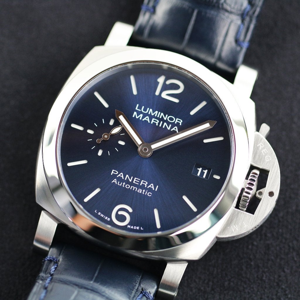 Panerai Luminor Marina Quaranta 40 (Zeer goed/ 2022), Overige merken, Leer, Staal, Polshorloge