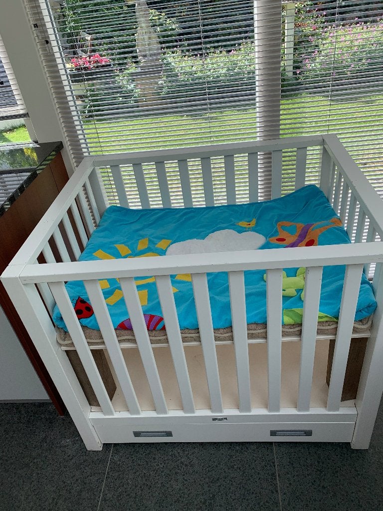 Witte Box, Kinderen en Baby's, Ophalen, Gebruikt, Rechthoekig, In hoogte verstelbaar