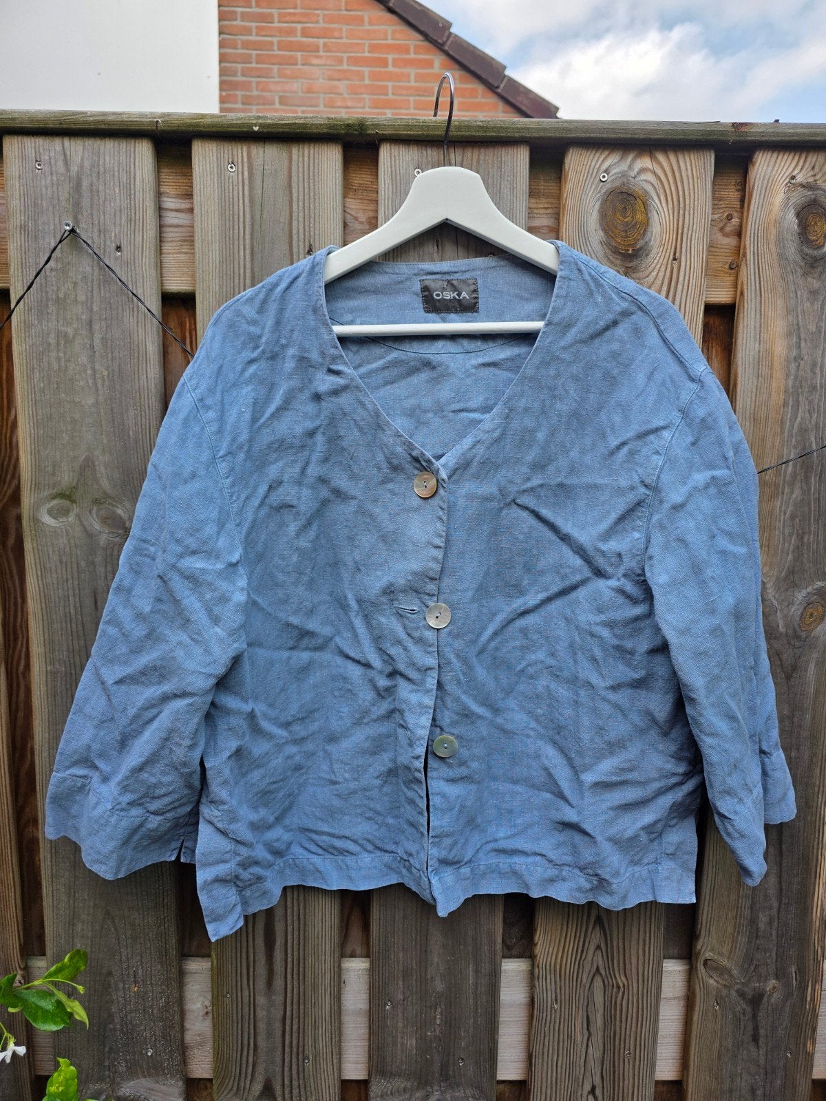 OSKA Linnen Jasje/Blouse - Blauw, Maat 38/40 (M), Blauw, OSKA, Ophalen of Verzenden