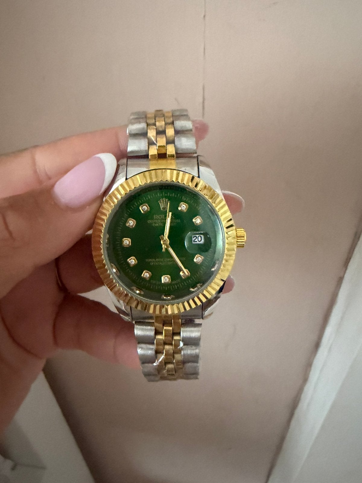 Rolex oyster perpetal datejust heren groen zilver goud nieuw, Sieraden, Tassen en Uiterlijk, Horloges | Dames, Ophalen of Verzenden