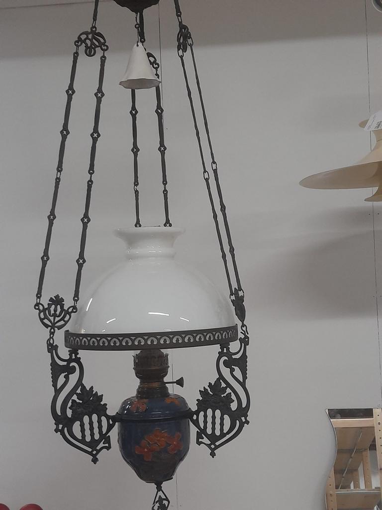 Originele antieke olielamp, Antiek en Kunst, Antiek | Lampen, Ophalen