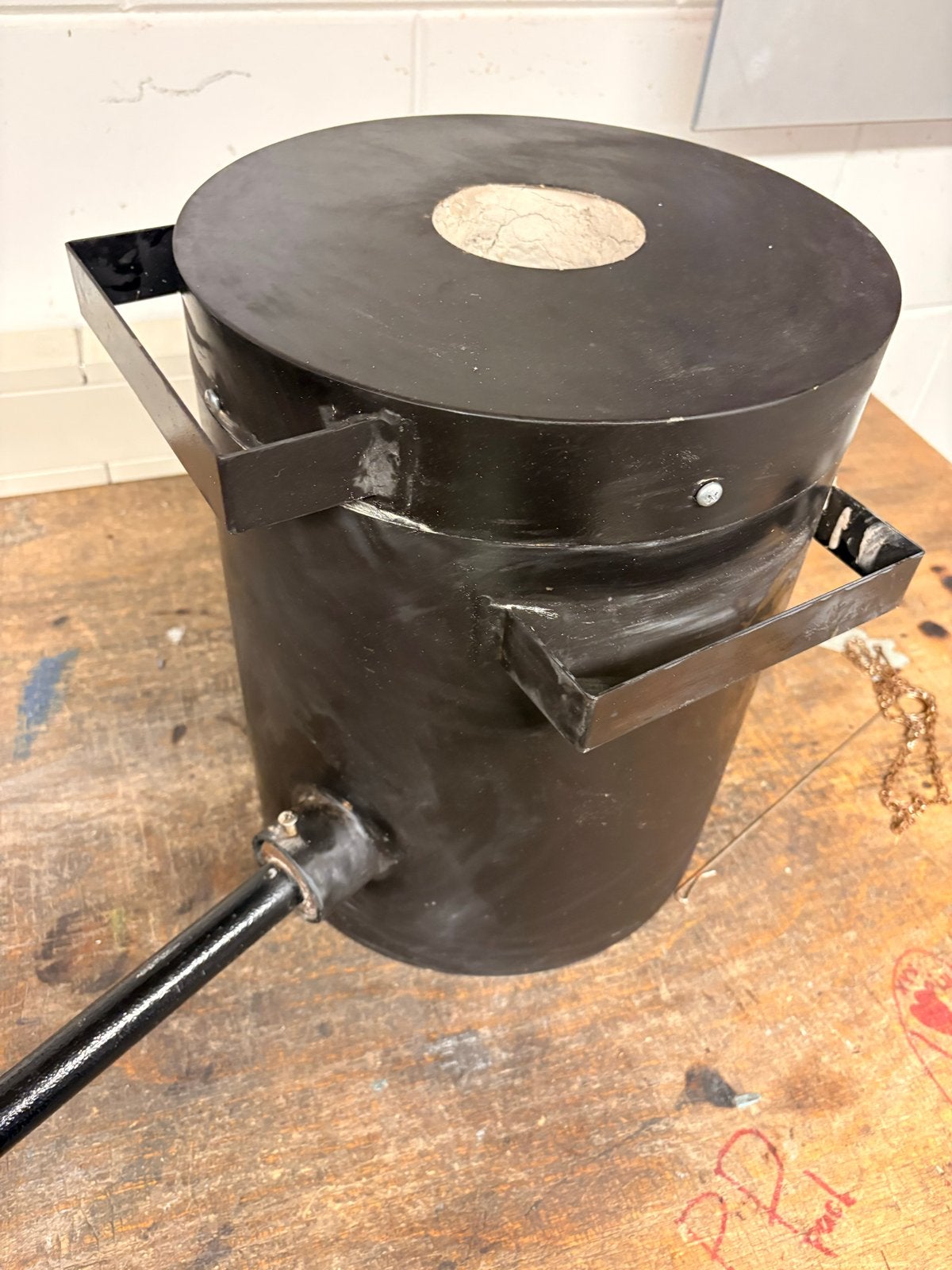 Smeltoven met gasdrukmeter, steen en smeltkroes, Ophalen, Nieuw, Overige metalen
