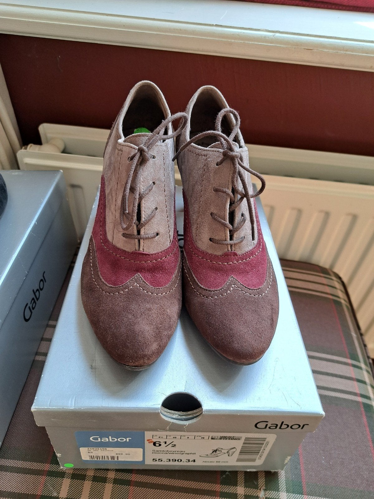 gabor driekkeur suede schoen 39.5, Verzenden, Zo goed als nieuw