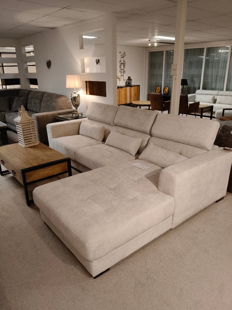 HOEKBANK IN 3 KLEUREN OP VOORRAAD €899 DIRECT LEVERBAAR, Huis en Inrichting, Wit, Ophalen of Verzenden, Vijf, Zes of meer stoelen