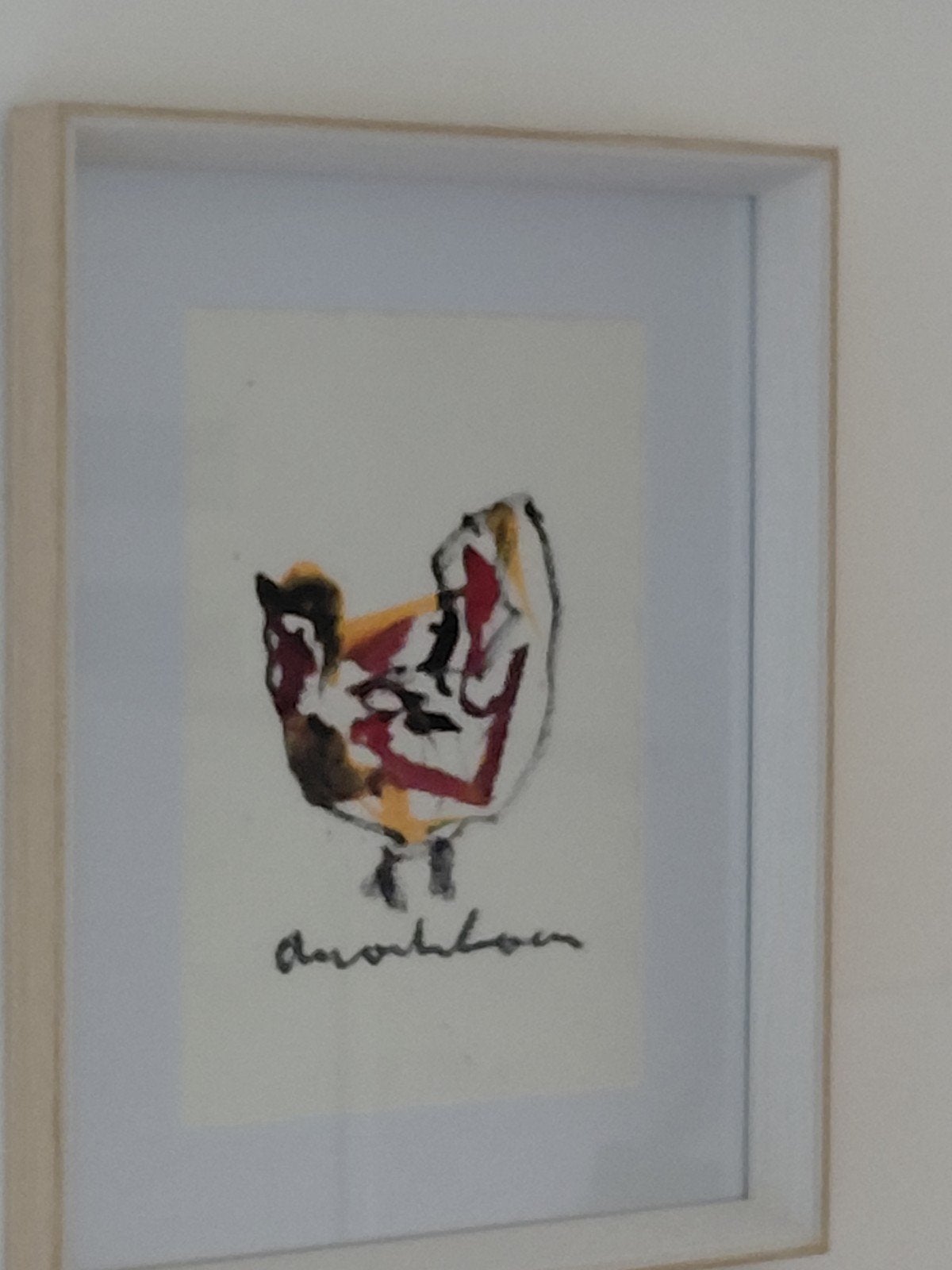 MOOI ORIGINEEL WERK VAN ANTON HEYBOER ,, DE  BEKENDE KIP ,,, Antiek en Kunst, Ophalen of Verzenden