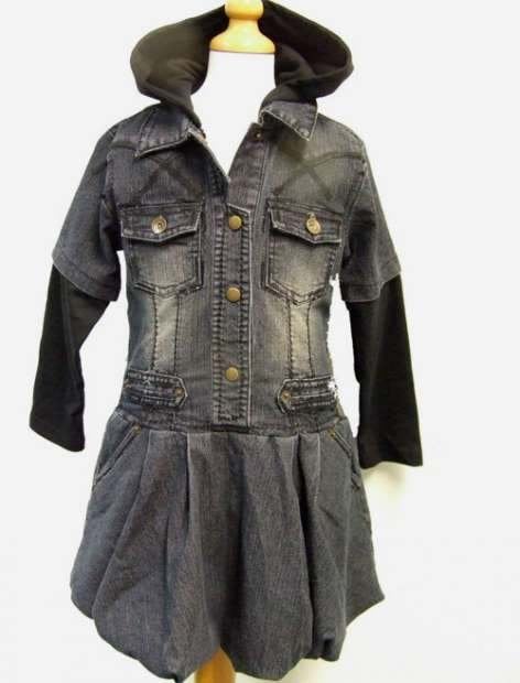 Zwarte denim jurk RYB maat 128 NIEUW (8446), Kinderen en Baby's, Kinderkleding | Maat 128, Meisje, RYB, Nieuw, Ophalen of Verzenden