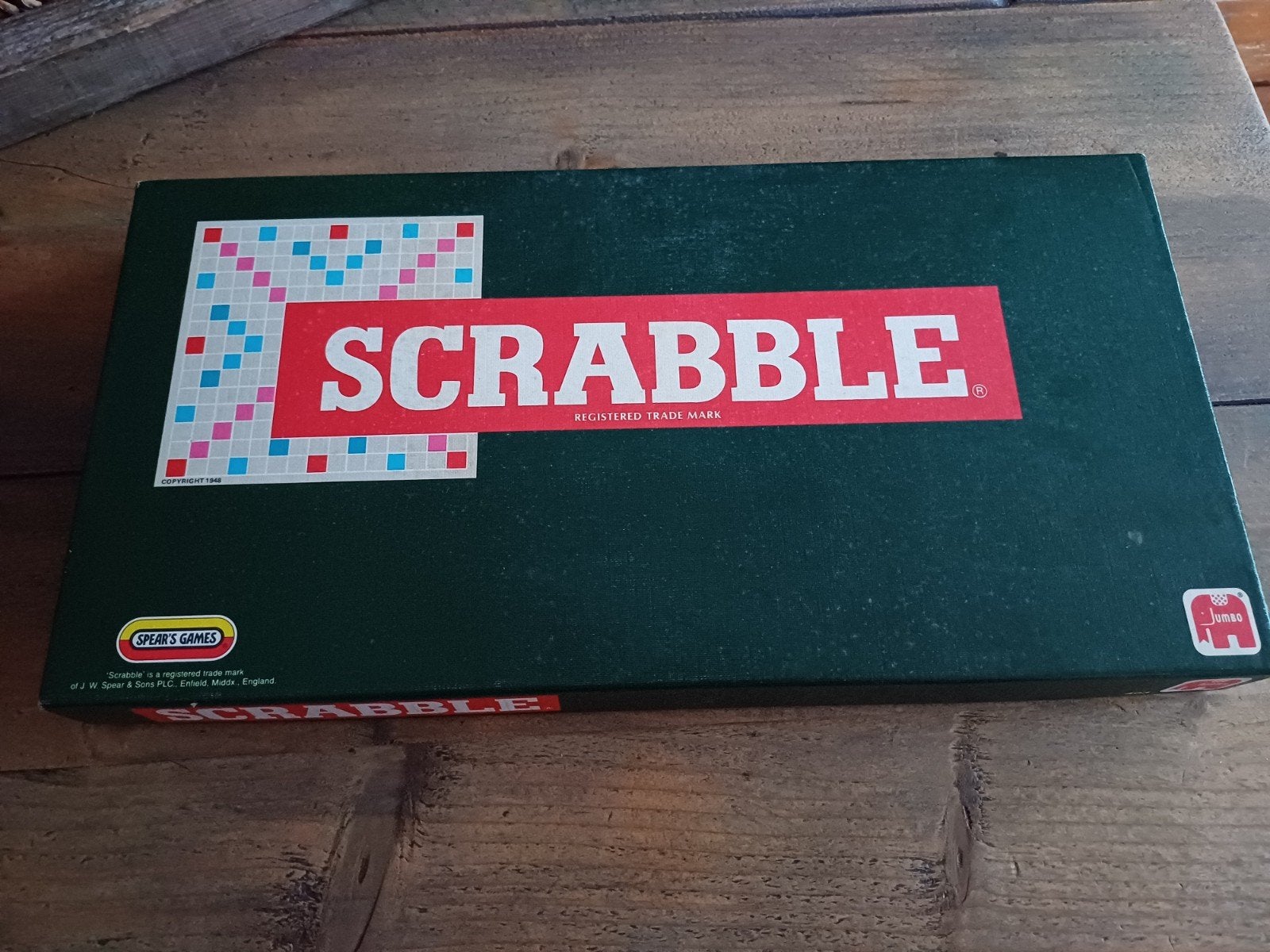 Te koop Scrabble bordspel (Jumbo), Drie of vier spelers, Ophalen of Verzenden, Gebruikt, Spears Games