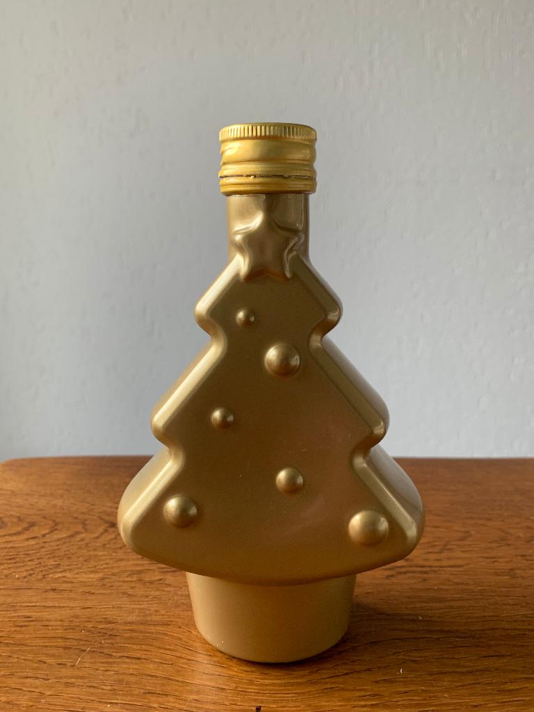 Glas /Fles (leeg) "Kerstboom van Goud" Nieuw, Diversen, Kerst, Ophalen of Verzenden, Nieuw