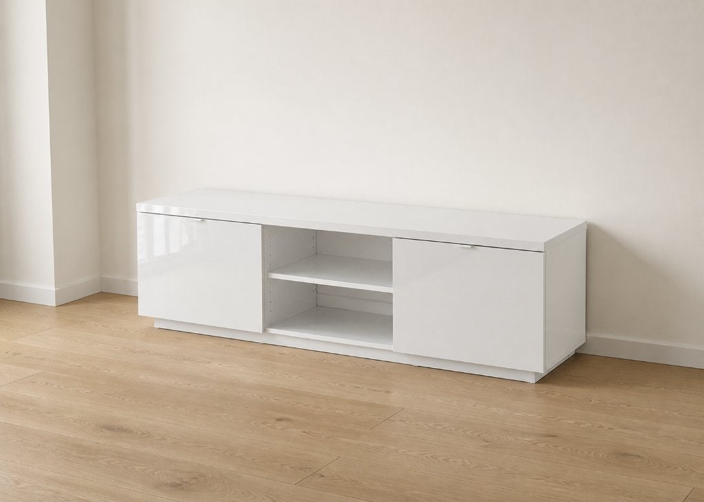 TV-meubel hoogglans wit - IKEA Besta BURS, Ophalen, Overige materialen, Zo goed als nieuw, Minder dan 100 cm