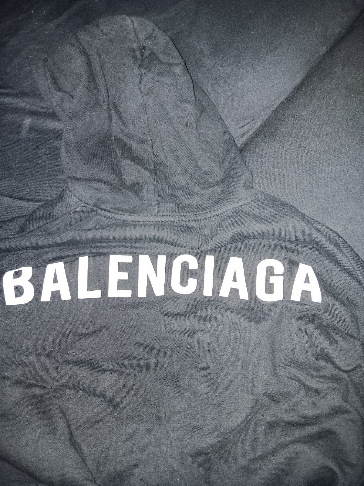 BALENCIAGA HOODIE MAAT L. Zwart., Ophalen of Verzenden, Zwart