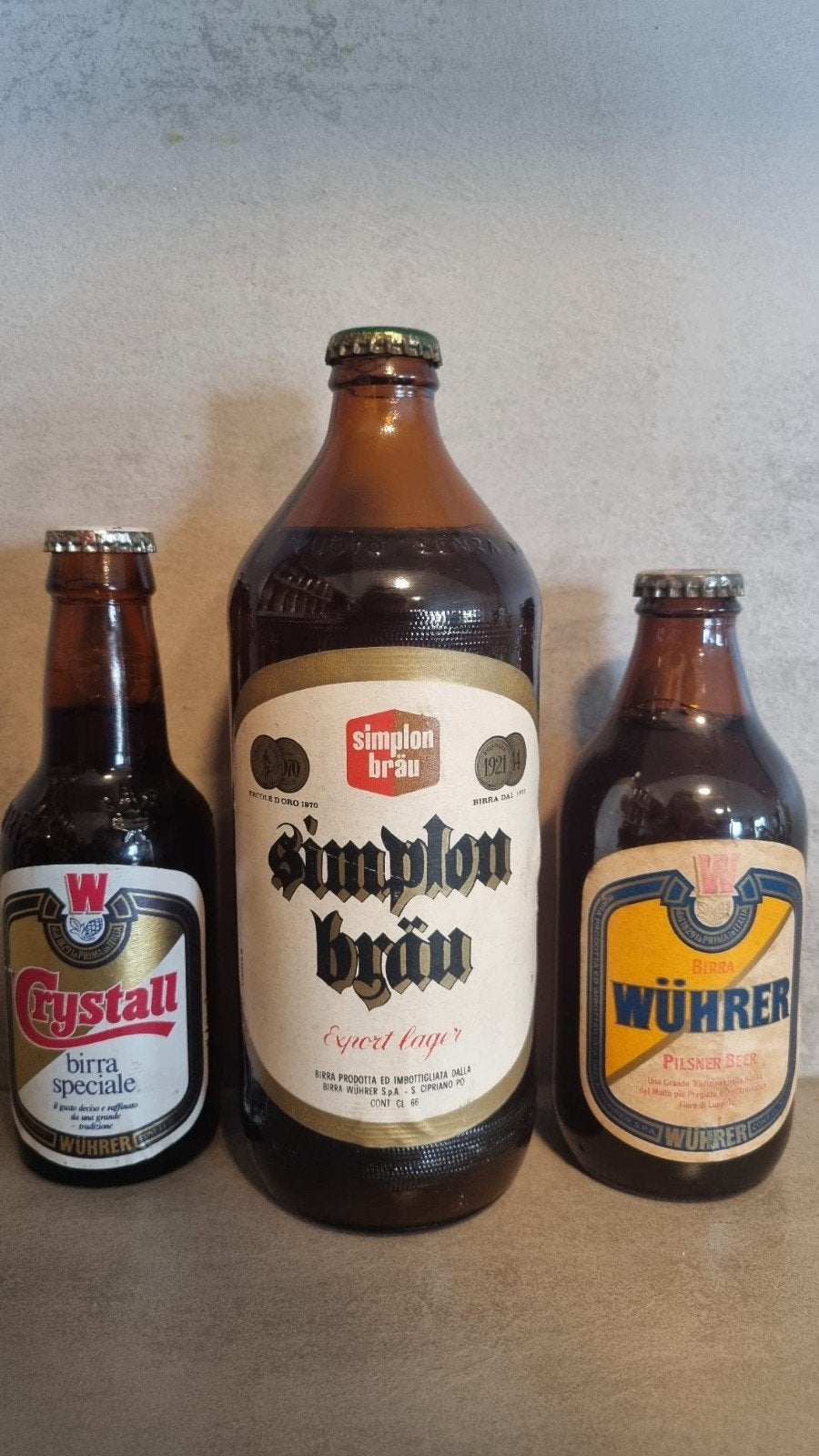 Vintage Wührer set uit Brescia, Italië - 2x ~'80, 1x ~'85, Verzamelen, Ophalen of Verzenden, Zo goed als nieuw, Flesje(s), Overige merken
