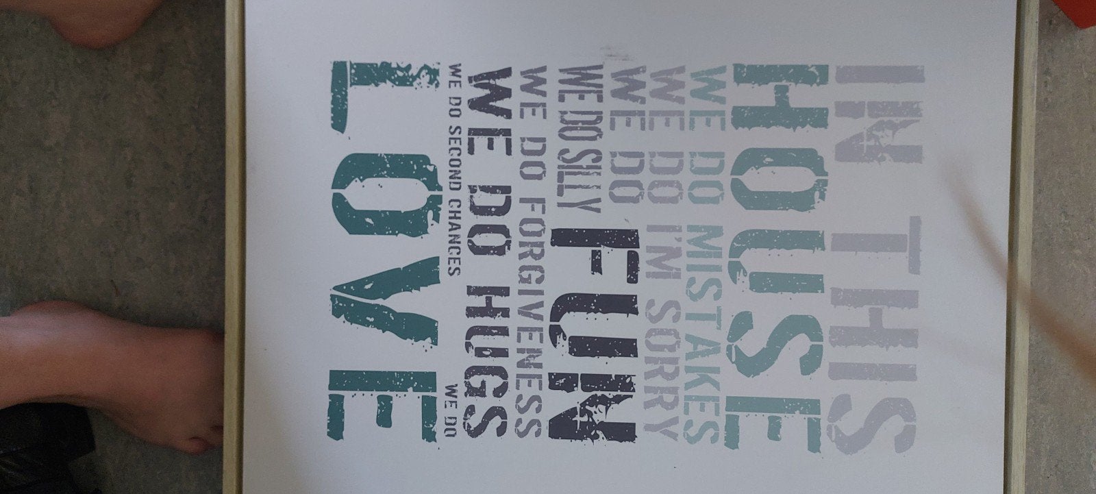 In This House Love Fun Poster - Woondecoratie, Ophalen, Gebruikt, 50 tot 75 cm, Foto of Poster