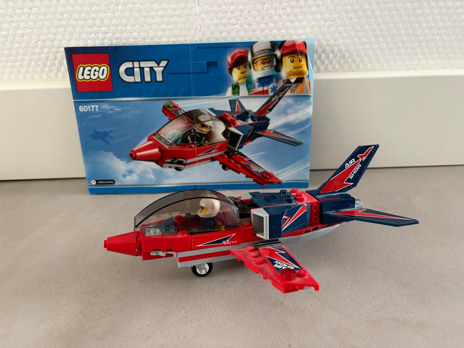 LEGO City 60177 Straaljager met piloot en instructies, Ophalen of Verzenden, Gebruikt, Overige merken