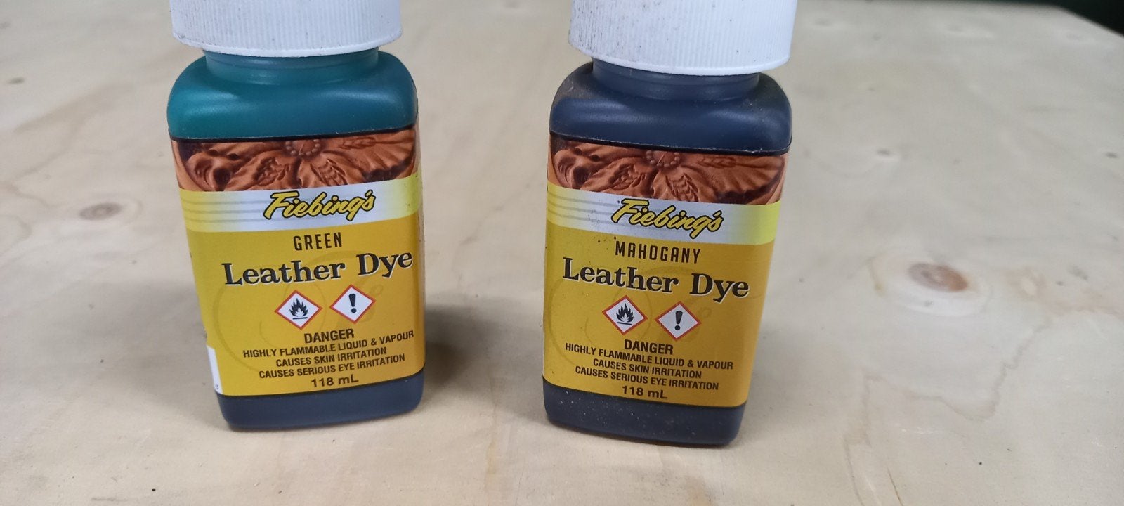 Leder verf, leerverf, leather Dye kleur groen en mahonie., Ophalen of Verzenden, Nieuw