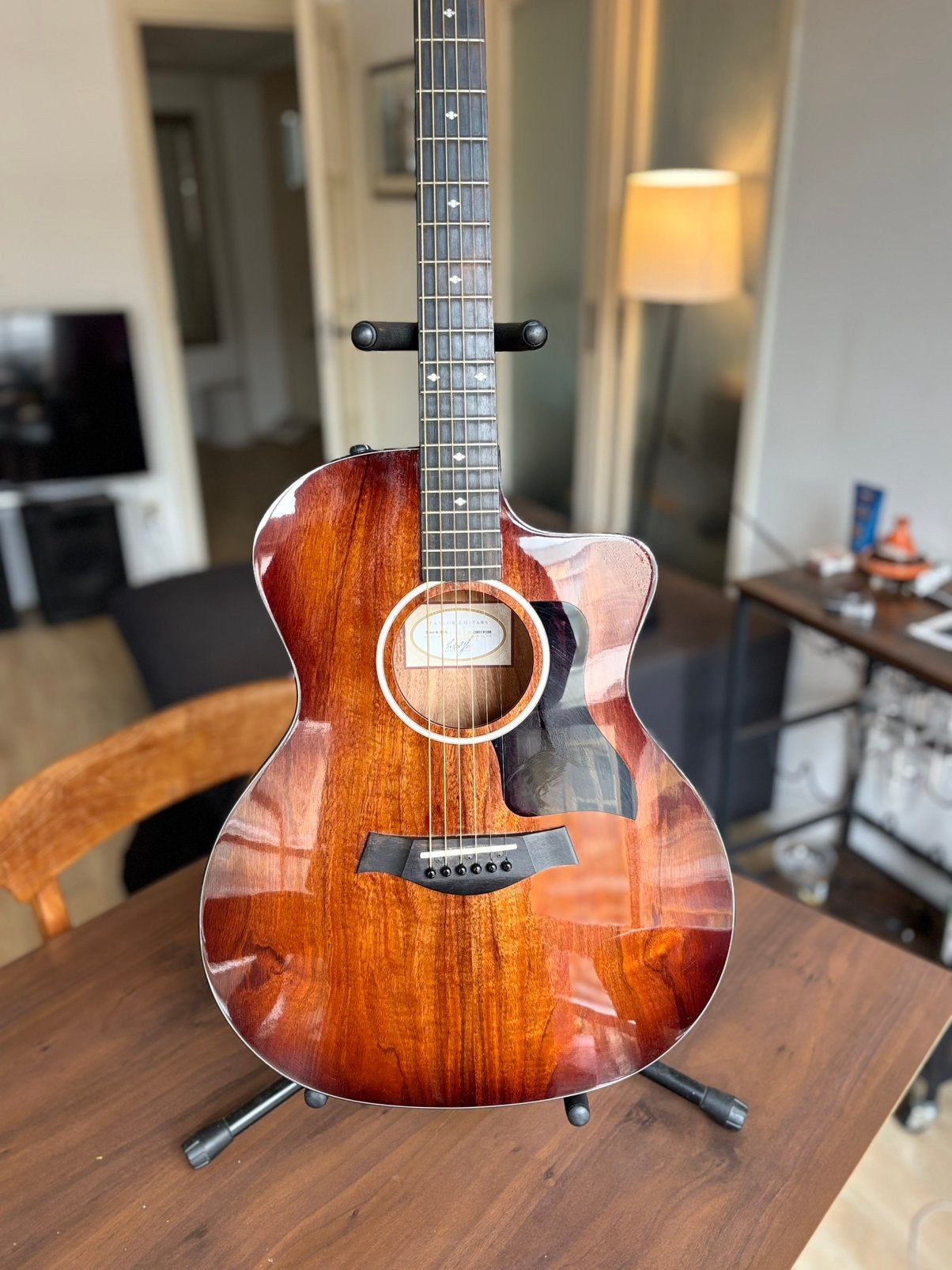 Taylor 224ce-K DLX Hawaiian Koa + originele hardshell case, Muziek en Instrumenten, Ophalen of Verzenden, Zo goed als nieuw, Western- of Steelstringgitaar