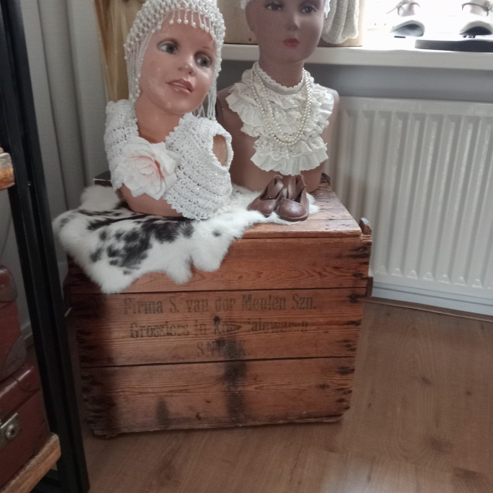 Oude brocante kist, Ophalen of Verzenden, Gebruikt, Minder dan 50 cm