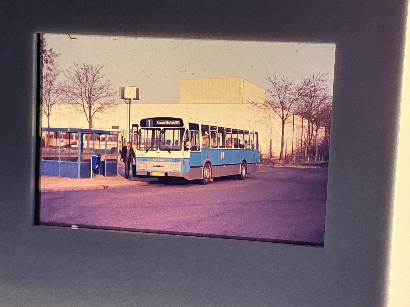 Oude autobus dia lijn  1 Almere buiten, Verzamelen, Verzenden, Zo goed als nieuw, Bus of Metro, Overige typen
