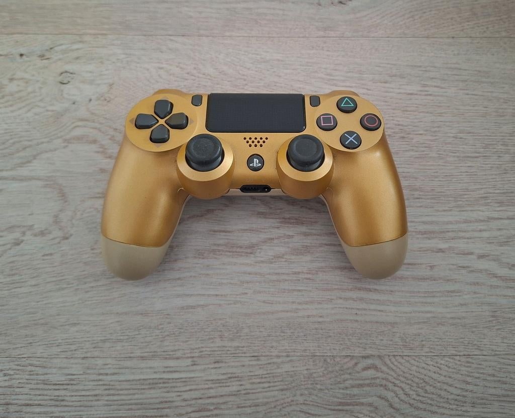SONY PLAYSTATION wireless controller ZGAN goud, Ophalen of Verzenden, Zo goed als nieuw, Controller, PlayStation 4