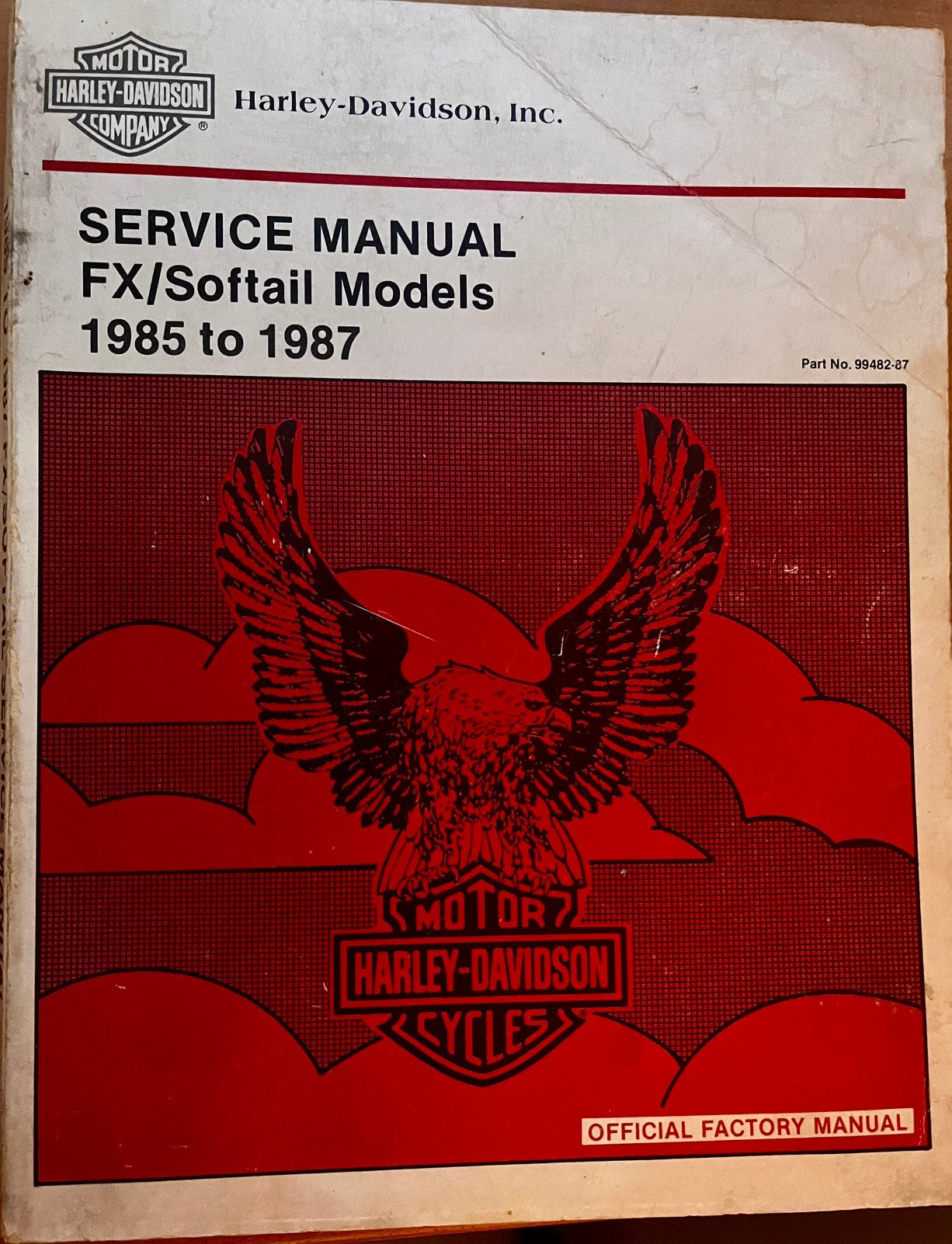 Harley Davidson FX/Softail 1985-1987 Service Manual, Ophalen of Verzenden, Harley-Davidson of Buell