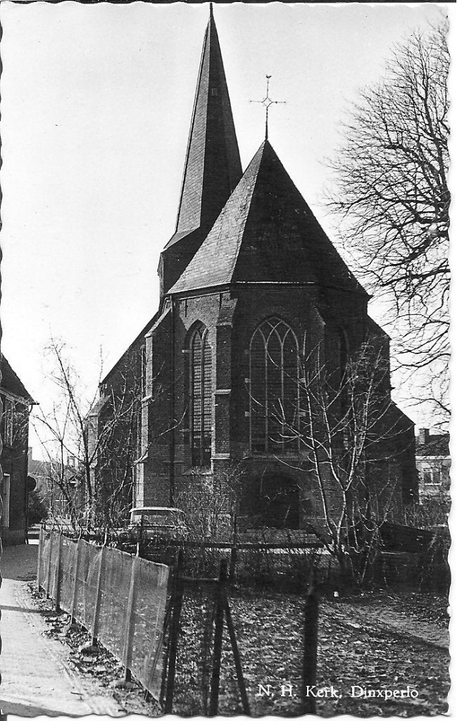 Oude Ansichtkaart N.H. Kerk Dinxperlo Gelderland, Verzamelen, Ophalen of Verzenden, 1960 tot 1980, Ongelopen, Gelderland