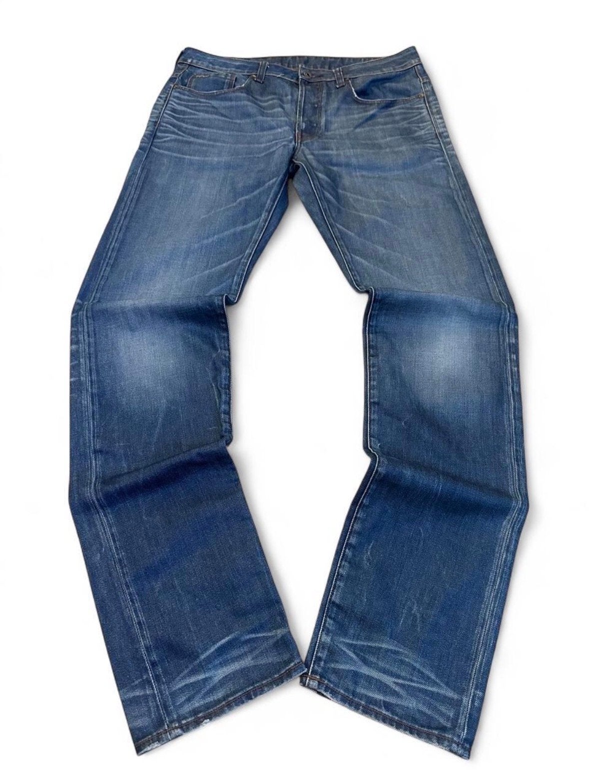 G-Star RAW 3301 Slim Jeans W34 L36 100% Katoen Blauw, Ophalen of Verzenden, Gedragen, Blauw, W33 - W34 (confectie 48/50)