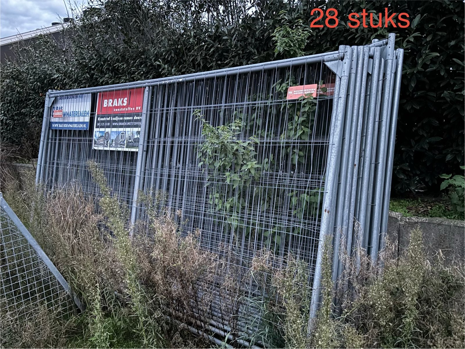 bouwhekken met voet 28 stuks, Ophalen, Gebruikt