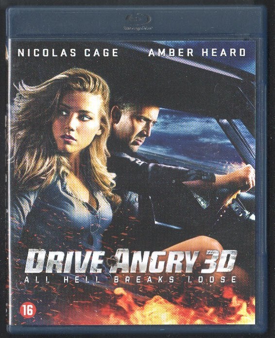 Drive Angry 3D+2D. Blu-ray., Ophalen of Verzenden, Gebruikt, Actie