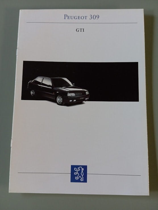 Peugeot 309 GTi en GT i 16 [ 1993 ] 12 pag., Verzenden, Zo goed als nieuw, Peugeot