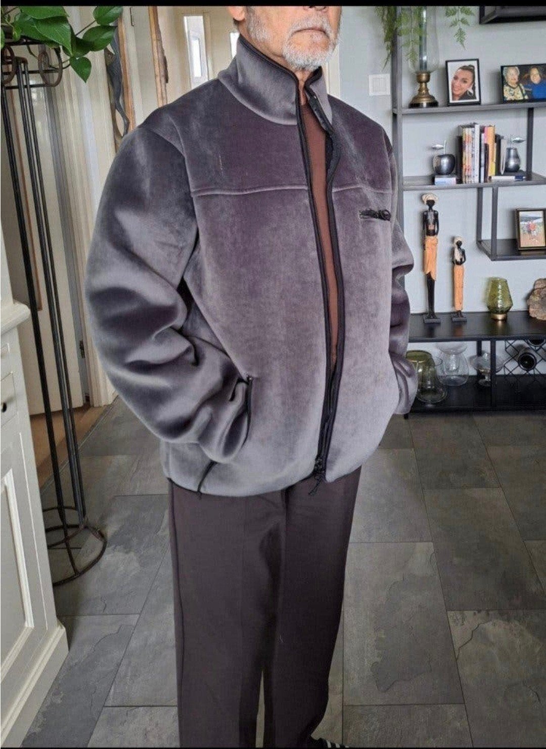 grijze jas, merk Carhartt, Ophalen of Verzenden, Zo goed als nieuw, Maat 56/58 (XL), Grijs