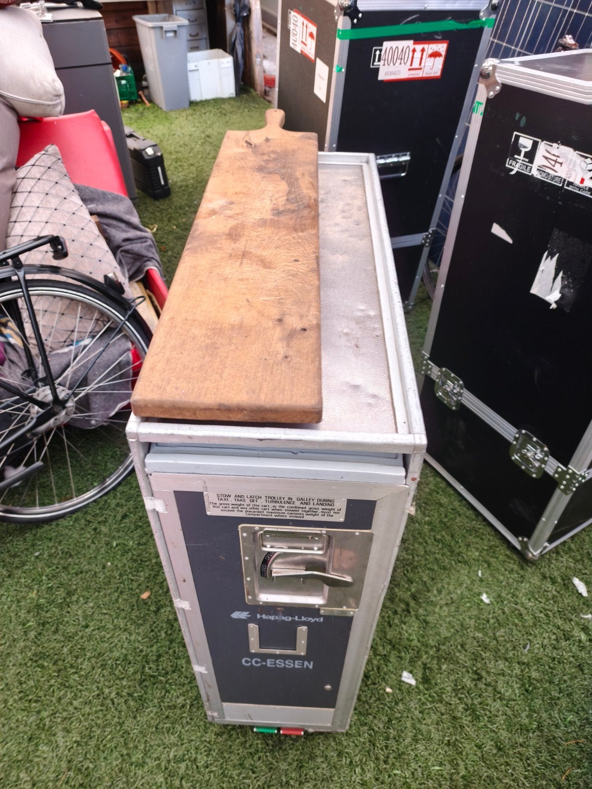 Vliegtuig trolley met ingebouwde koelkast - Hapag-Lloyd, 85 tot 120 cm, Minder dan 45 cm, Ophalen of Verzenden, Minder dan 75 liter