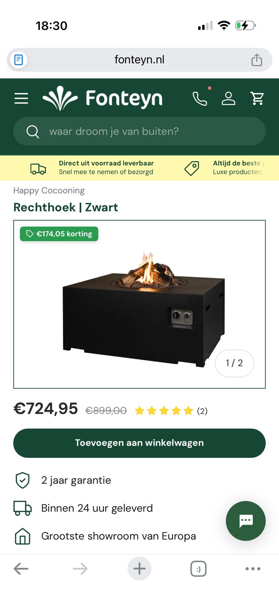 Vuurtafel Rechthoek Zwart design zoals happy cocooning, Tuin en Terras, Vuurtafels, Ophalen of Verzenden, Nieuw
