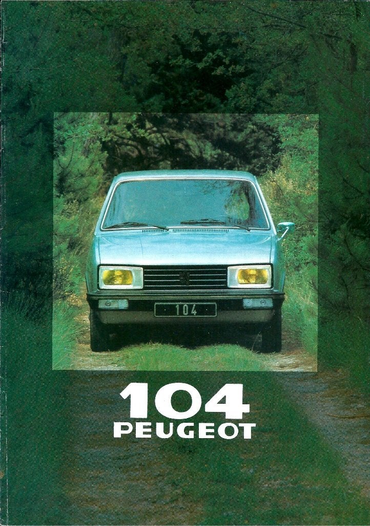 Folder Peugeot 104 ZL,ZR en ZS 1980, Ophalen of Verzenden, Gelezen, Peugeot